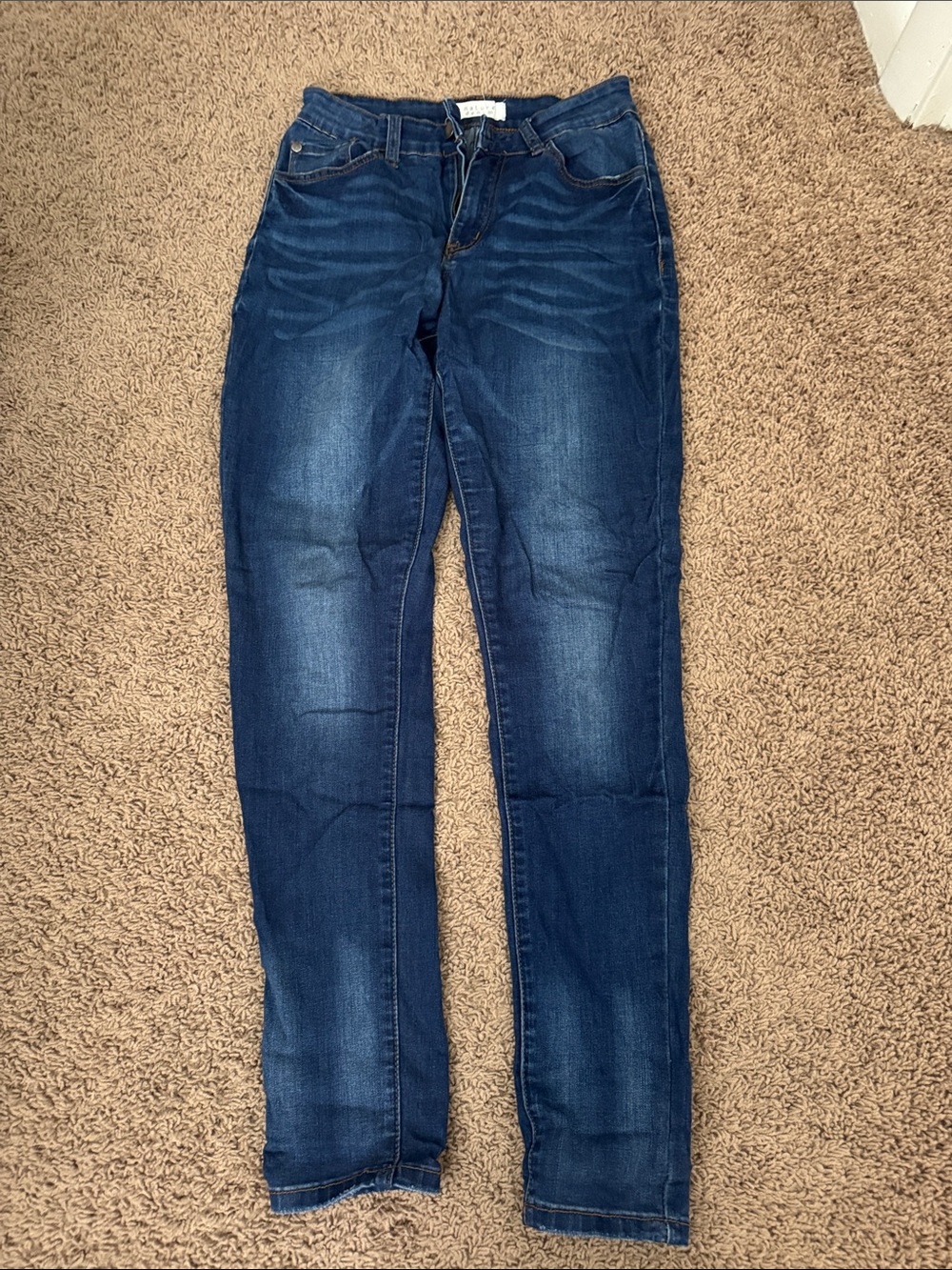 Pink Lily Felicity Women’s Dark Blue Stretch Skinny Jeans